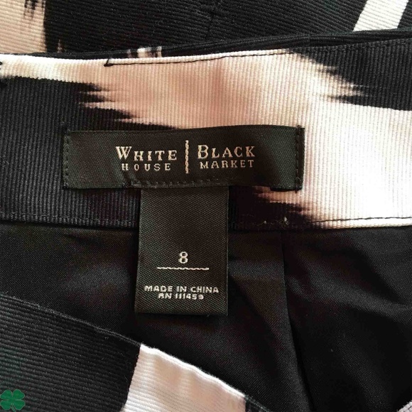 WHBM black Ikat Print Pencil Skirt Size 8 - Picture 4 of 7